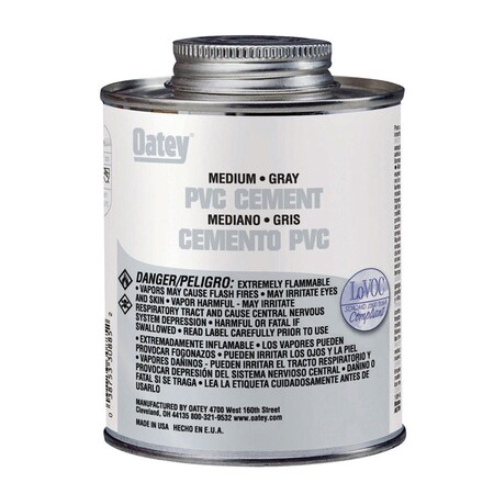 Oatey Cement Pvc Med Gray16Oz 30885